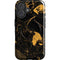 Black and Gold Scattered Marble iPhone 16 Plus Magsafe Impact Case